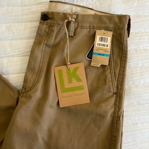NWT Haggar Life Khaki Pants in Camel Relaxed Straight Fit Plain Front 36W 32L